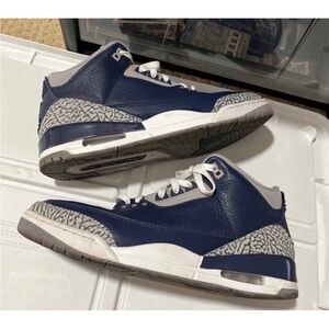 Nike Air Jordan 3 Retro "Georgetown" US 12.5 CT8532 401 White Blue